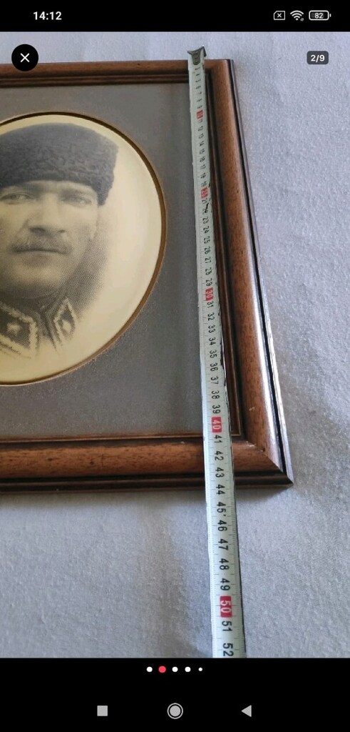 Ahşap Çerçeveli Tarihi Atatürk Fotoğrafı - 2