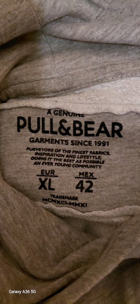 PULL&BEAR Gri Melanj Kapüşonlu Sweatshirt
