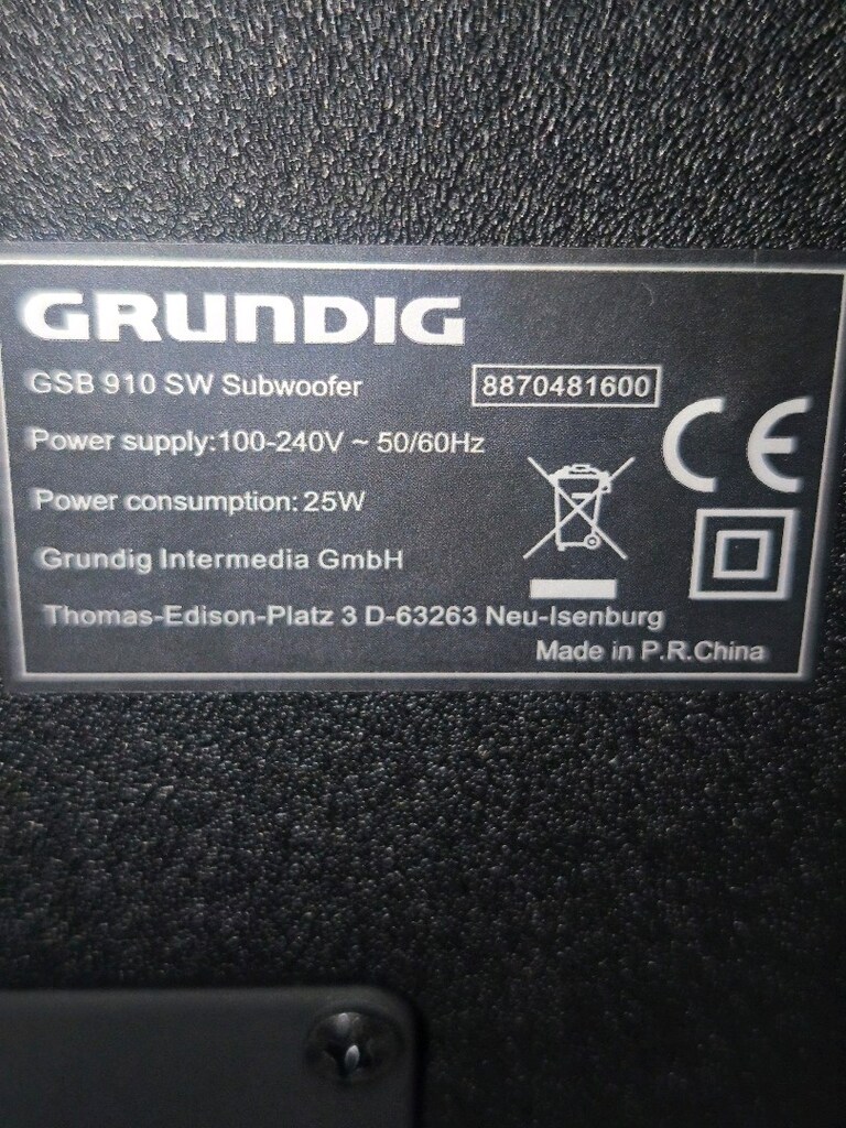 grundıg GSB 910 SW 2.1 sinema sistemi - 5