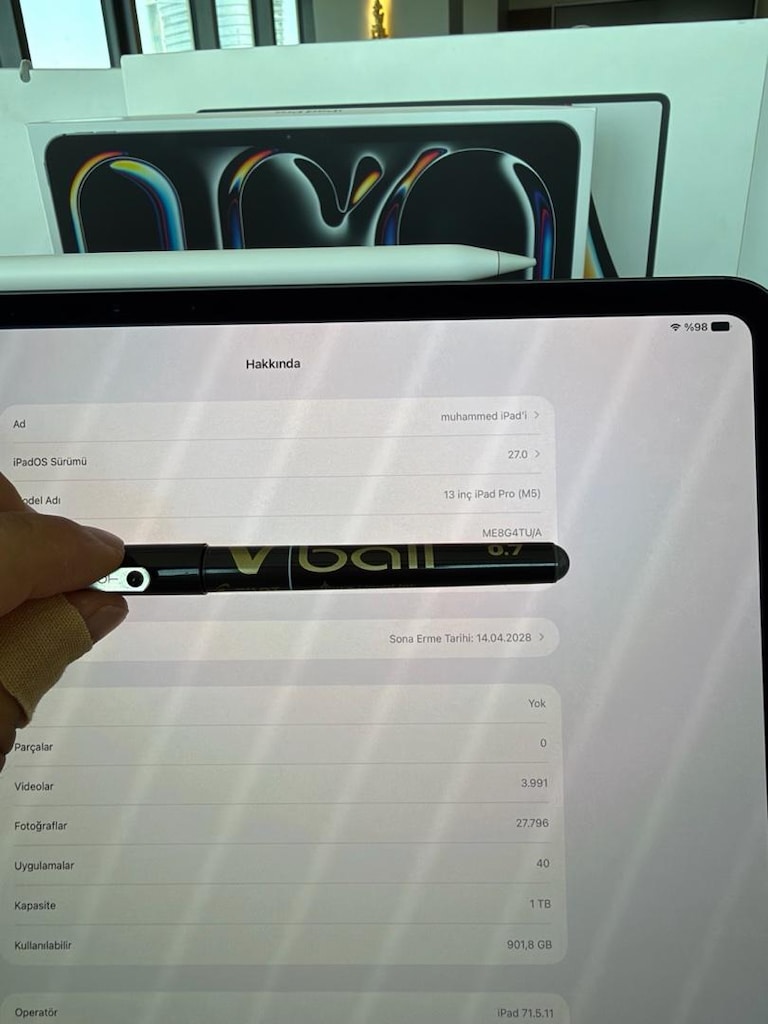 iPad Pro M5 16 gb ram 1 tb tr sim kartlı nano ekran - 7
