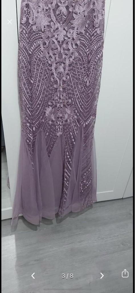lila abiye elbise - 3