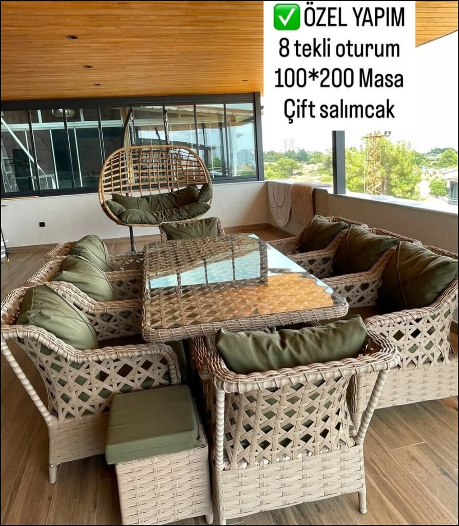 MASA TAKIMI/ BAHÇE TAKIMI/ BALKON TAKIMI /RATTAN BAHÇE MOBİLYASI - 5