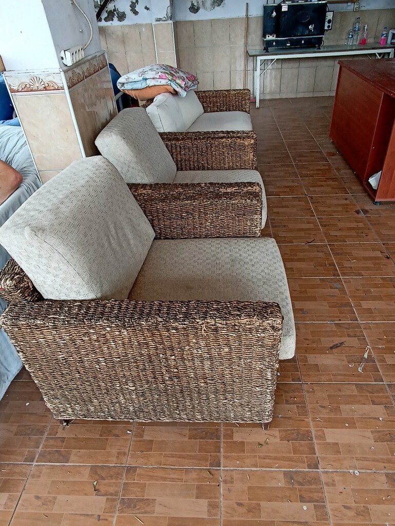 Doğal Hasır Abaka Bahçe Balkon Teras Oturma Grubu - 3