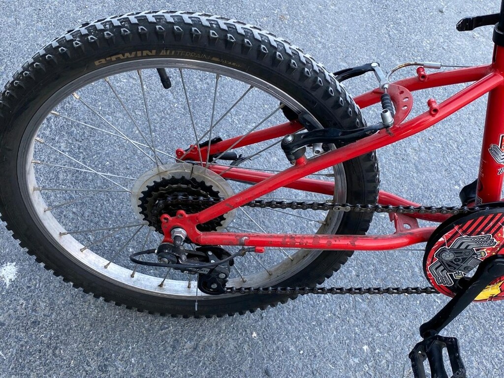 BTWİN Decathlon racingboy 320 20jant 5vites kırmızı çocuk bisikleti - 9