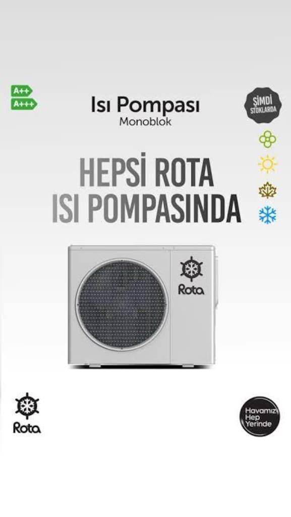 rota 8,4 kW ısı pompası 8,5 metre peteği besler buz çözme özelliği var - 2