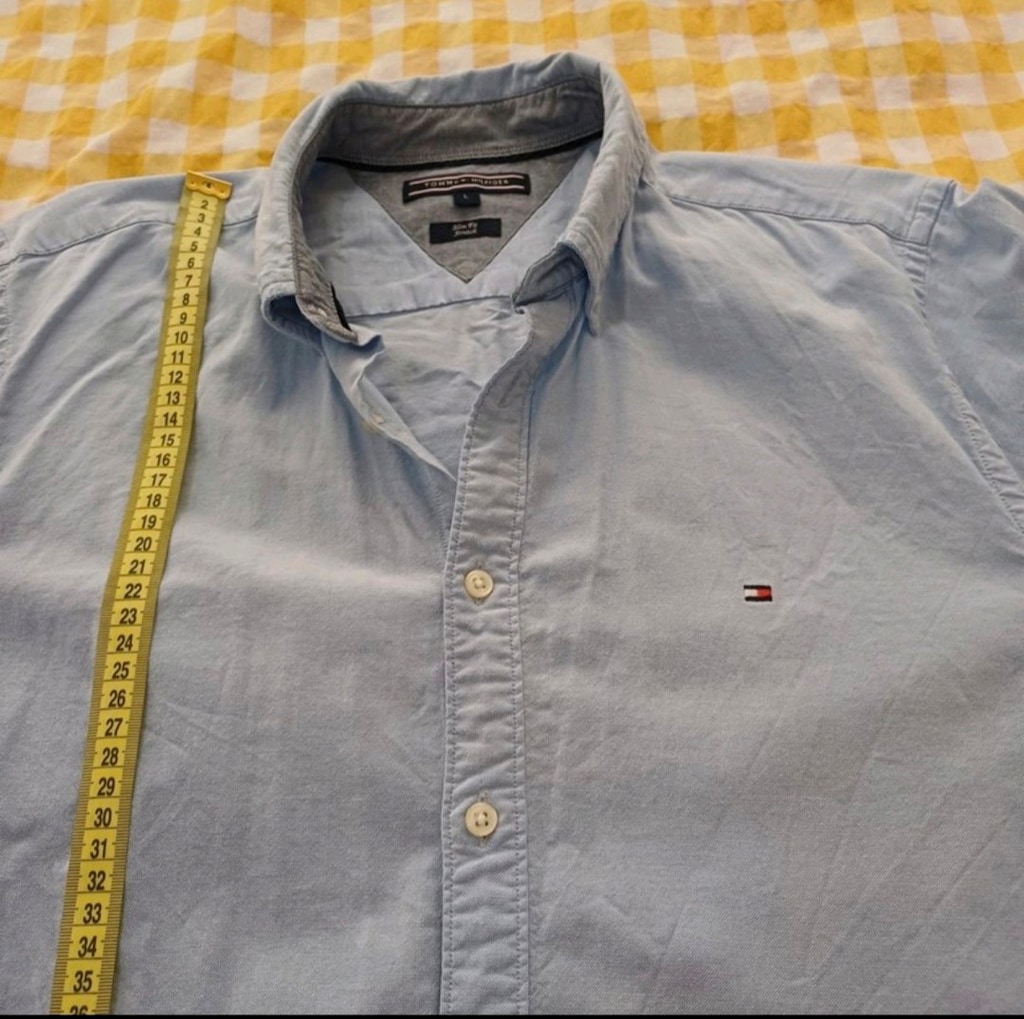 Tommy Hilfiger Açık Mavi Kısa Kollu Gömlek - 6