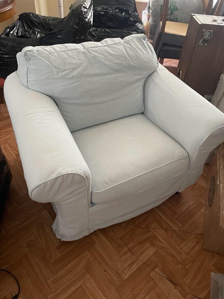IKEA EKTORP Kilanda Açık Mavi Tekli Koltuk – Temiz & Konforlu - 2