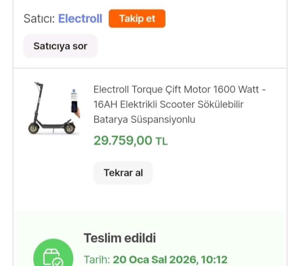 electroll torcue 1600 watt çift motor elektrikli scooter - 8