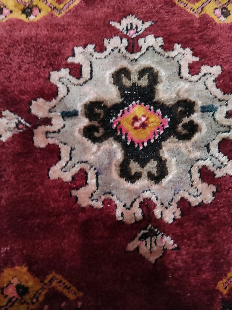 vintage elde dokuma küçük halı - 4