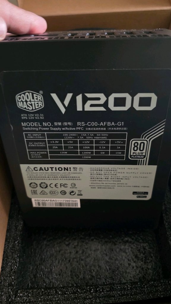 Kablo eksik, Cooler master V1200 platinum power supply psu - 2