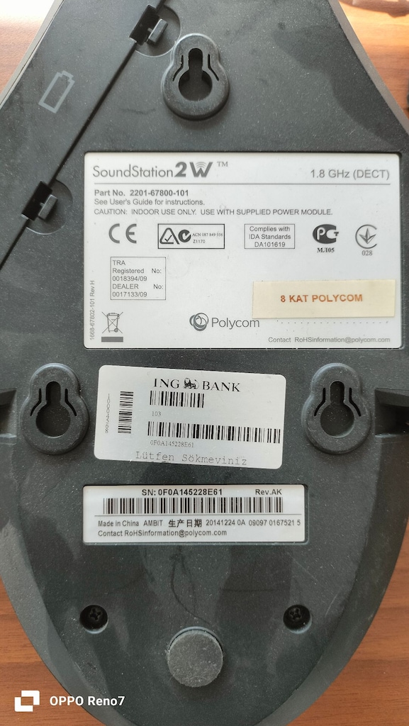 DEKOR BÜRO MOBİLYALARI POLYCOM SOUNDSTATION 2 TELEFON İKİNCİ EL - 3