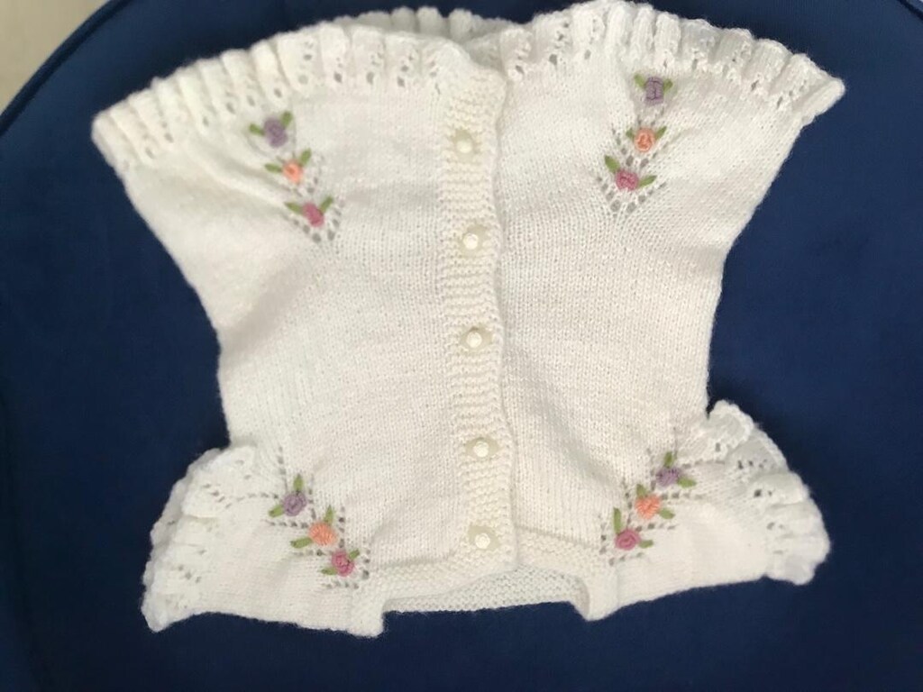 bebek çocuk örgü yelek elbise patik - 2