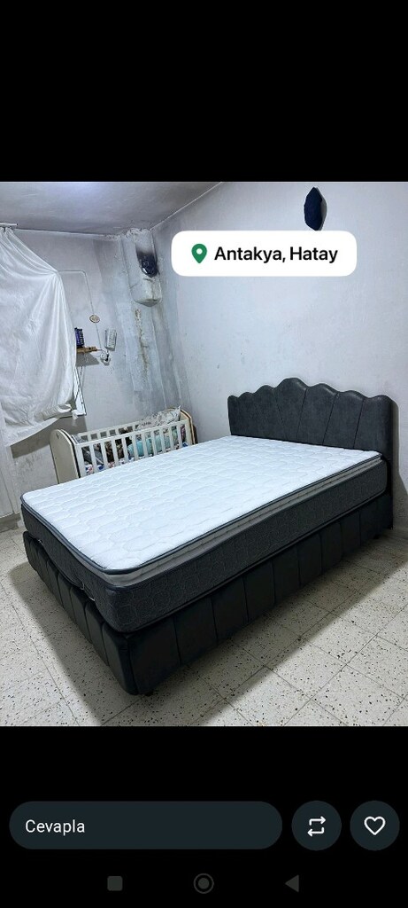 çift kişilik baza Başlık petli yatak takım sandıklı baza - 7