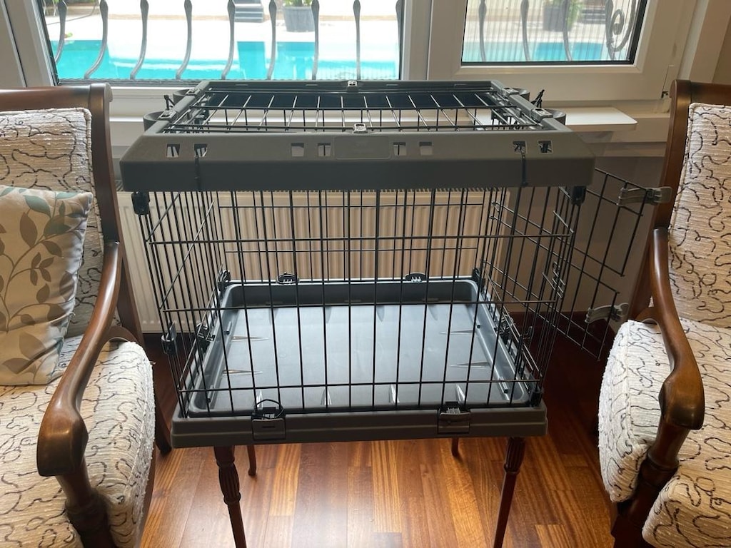 SIFIR TEKERLEKLİ METAL KÖPEK KAFESİ - 3