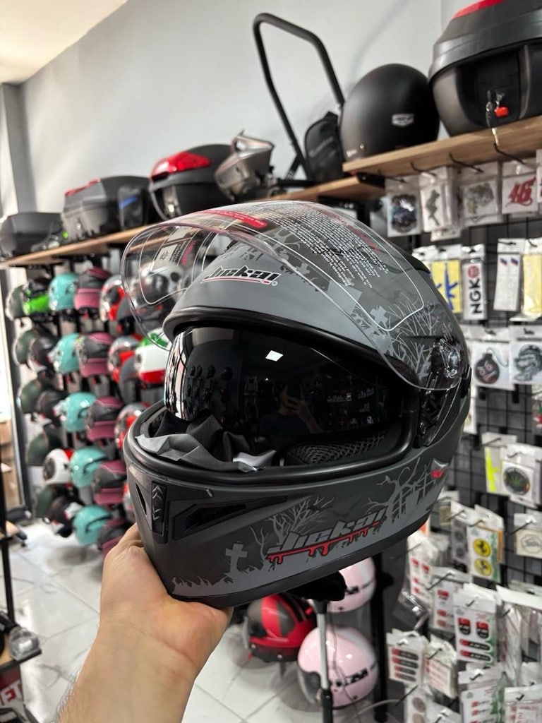 KAPALI MOTOSİKLET KASKI MAT - 5