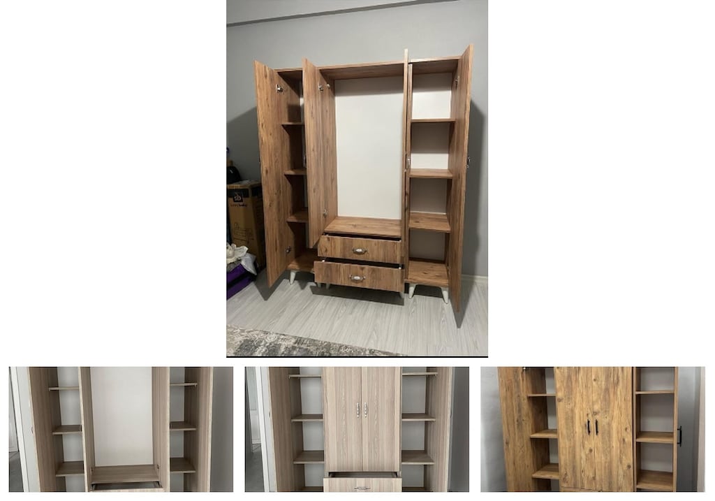 4 kapaklı elbise dolabı npduzffbza - 4