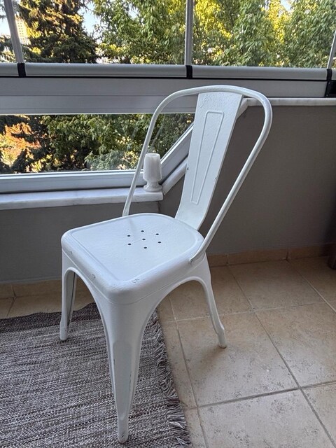 2 Adet Sağlam Metal Sandalye – Balkon / Mutfak / Bahçe