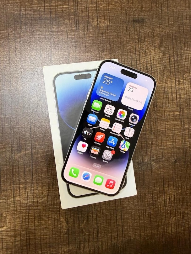 İPHONE 14 PRO 128 GB HATASIZ YURTİÇİ PİL 93 DEĞİŞENSİZ FATURALI - 4