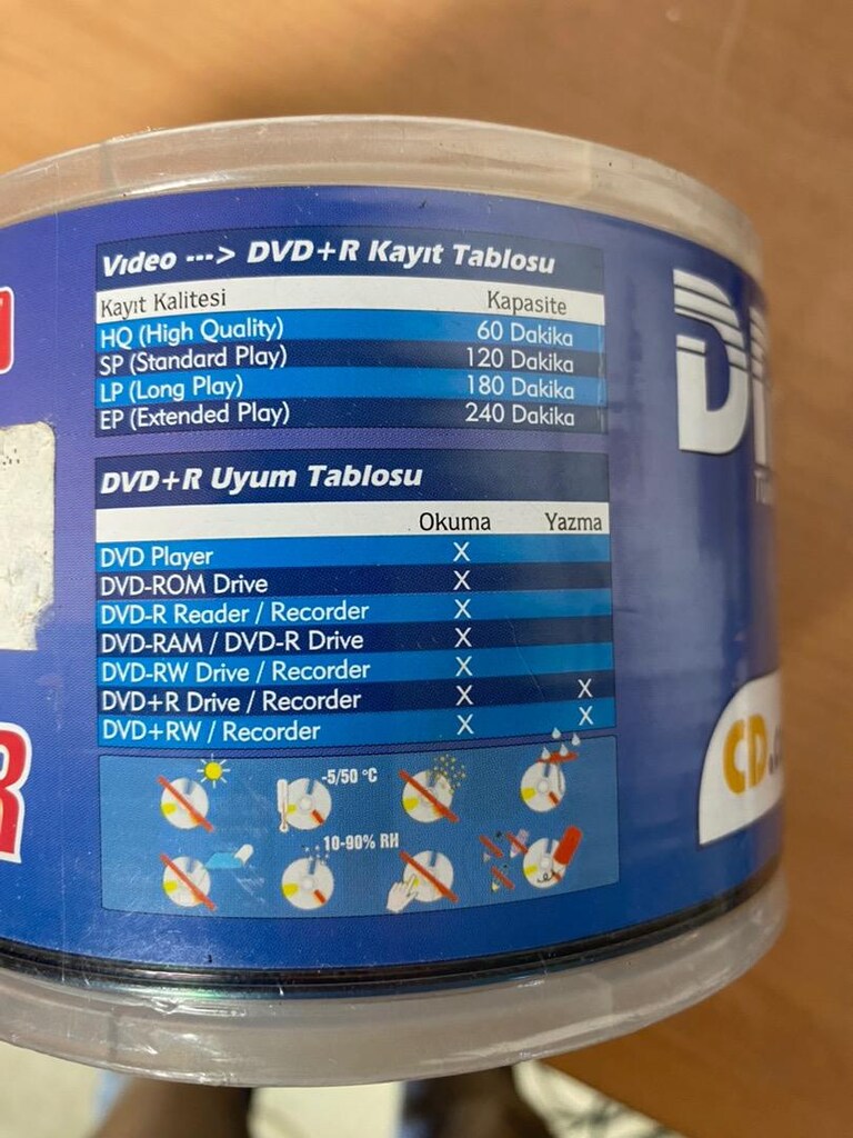DMS 50 adet Boş DVD+R 16X 4.7 GB - 5