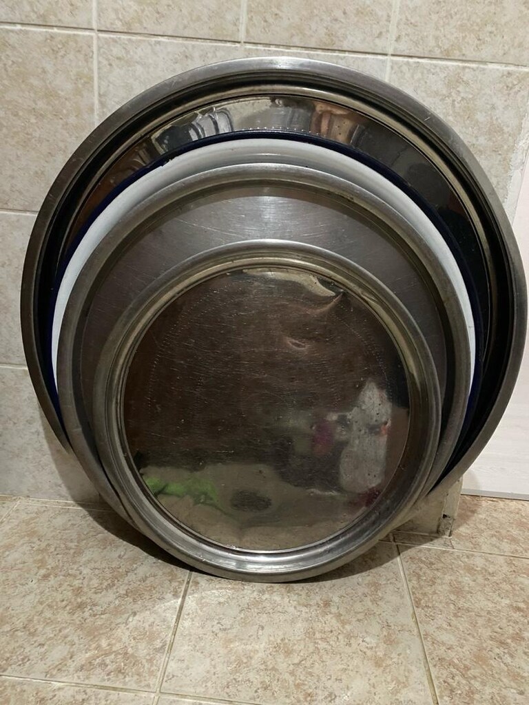 buyuk boy emaye büyük boy sini ve digerleri ile tepsi - 2