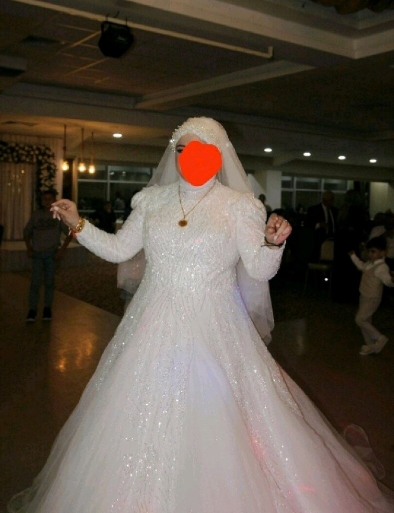 büyük beden tesettür gelinlik - 3