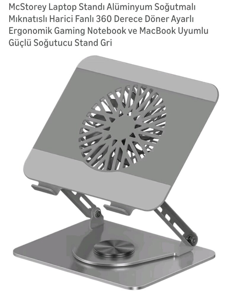 SIFIR McStorey Premium Alüminyum Laptop Standı Manyetik Fanlı - 2