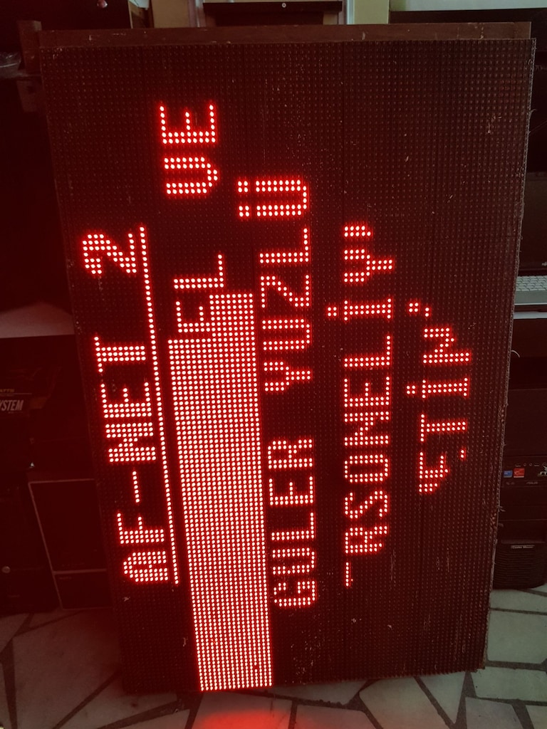 80 x 128 LED TABELA KAYAN YAZI tek taraflı UYGUN FİYATA VERİLECEKTİR - 2