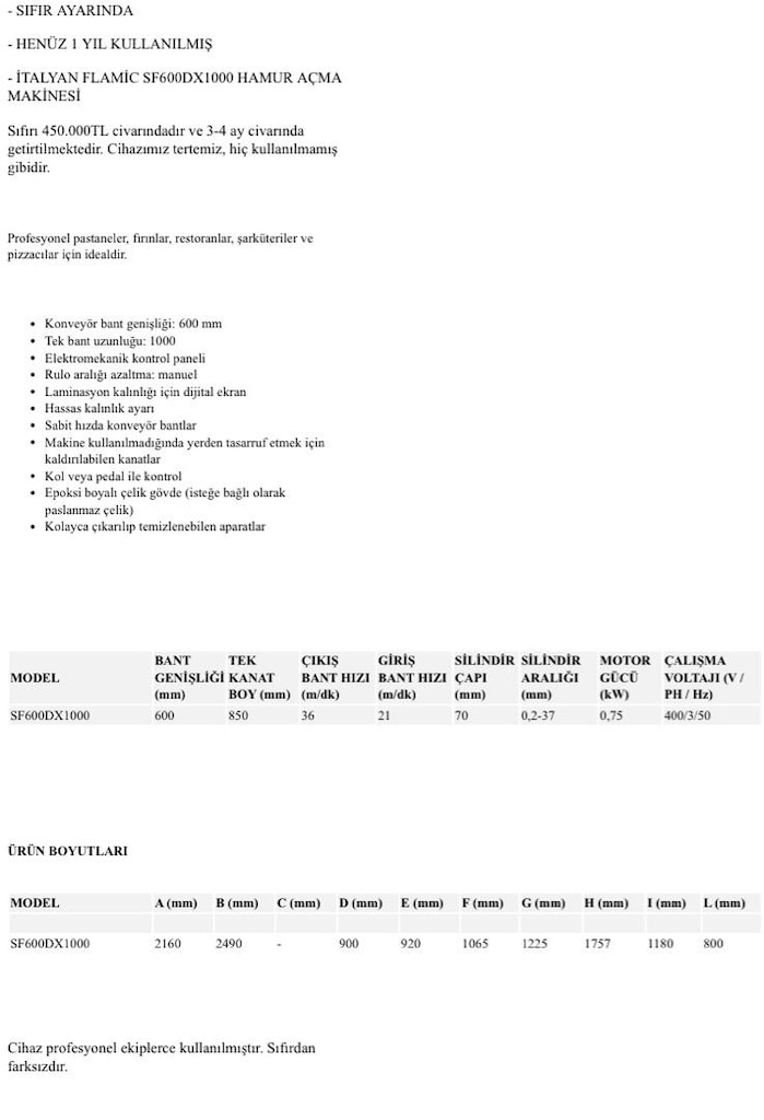 Endüstriyel Hamur makinası - 3