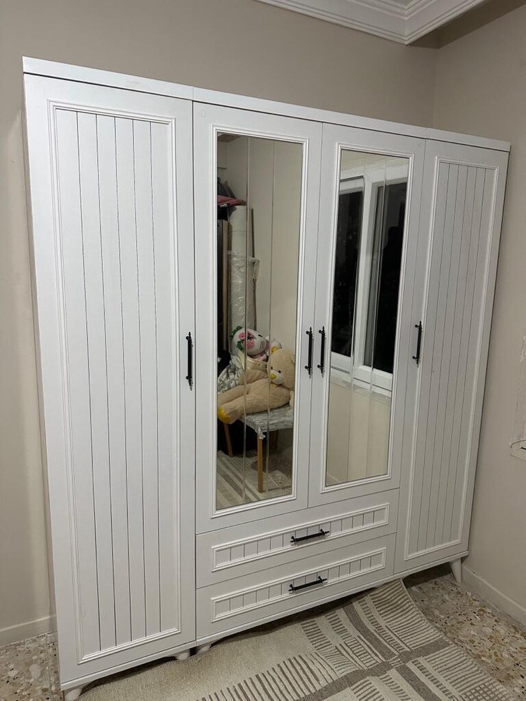 ultra lüks 4 kapaklı 180cm dolap sıfır ürün adrese teslim kapıda ödeme - 6