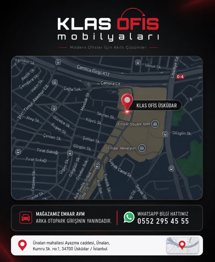 KLAS OFİS ÜSKÜDAR DOVI 300x105 MASİF AHŞAP KAPLAMA MAKAM TAKIMI - 12