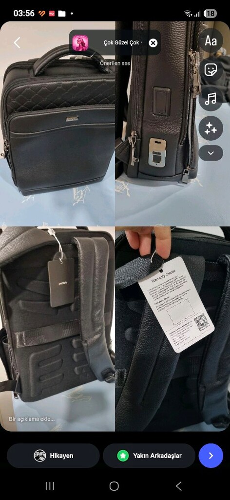 Yesido WB59,parmakizi okuyucu kilit, şarj portlu akıllı sırt çantaDERİ - 18