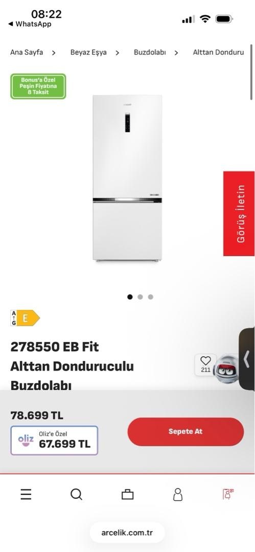 arçelik sıfır beyaz eşya seti