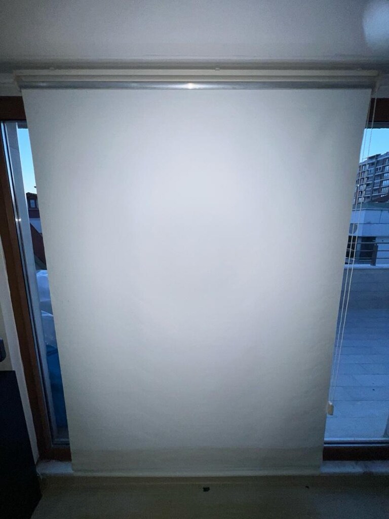 3 Adet Güneş Geçirmez Blackout Stor Perde Beyaz 135 155 200 - 4