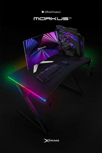 XPrime Markus RGB Ledli Oyuncu Masası