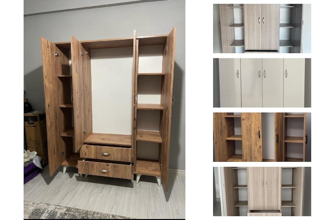 4 kapaklı elbise dolabı thbngztygm - 3