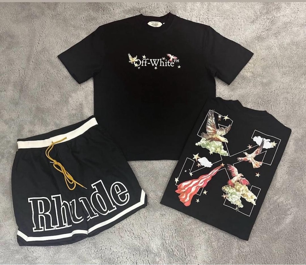 Rhude&Off-White Premium Erkek Kombin Set - 5