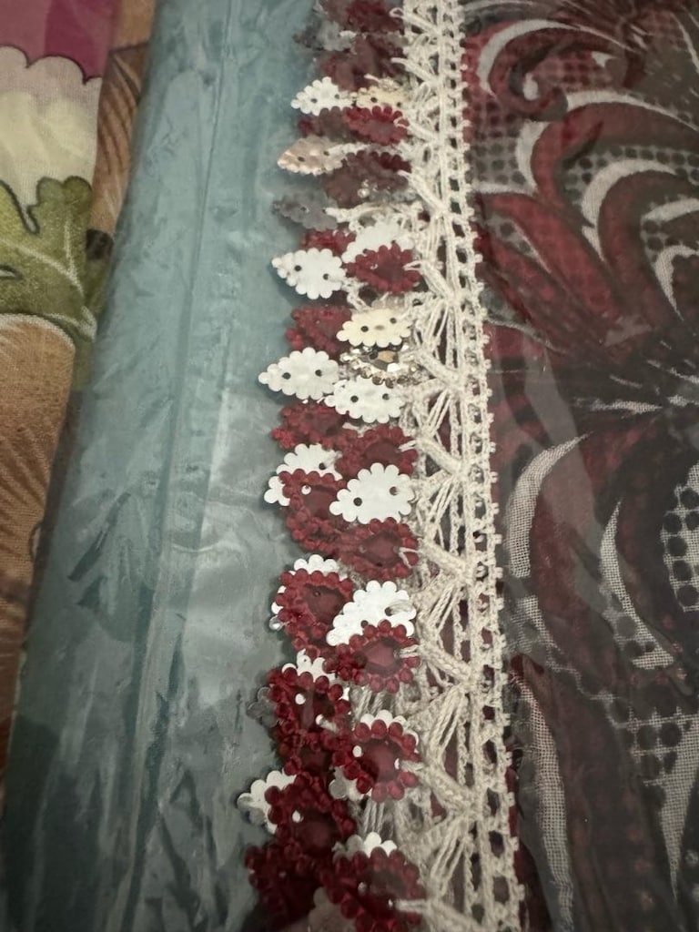 iğne oyası el yapımı yazma, eşarp tülbent - 4