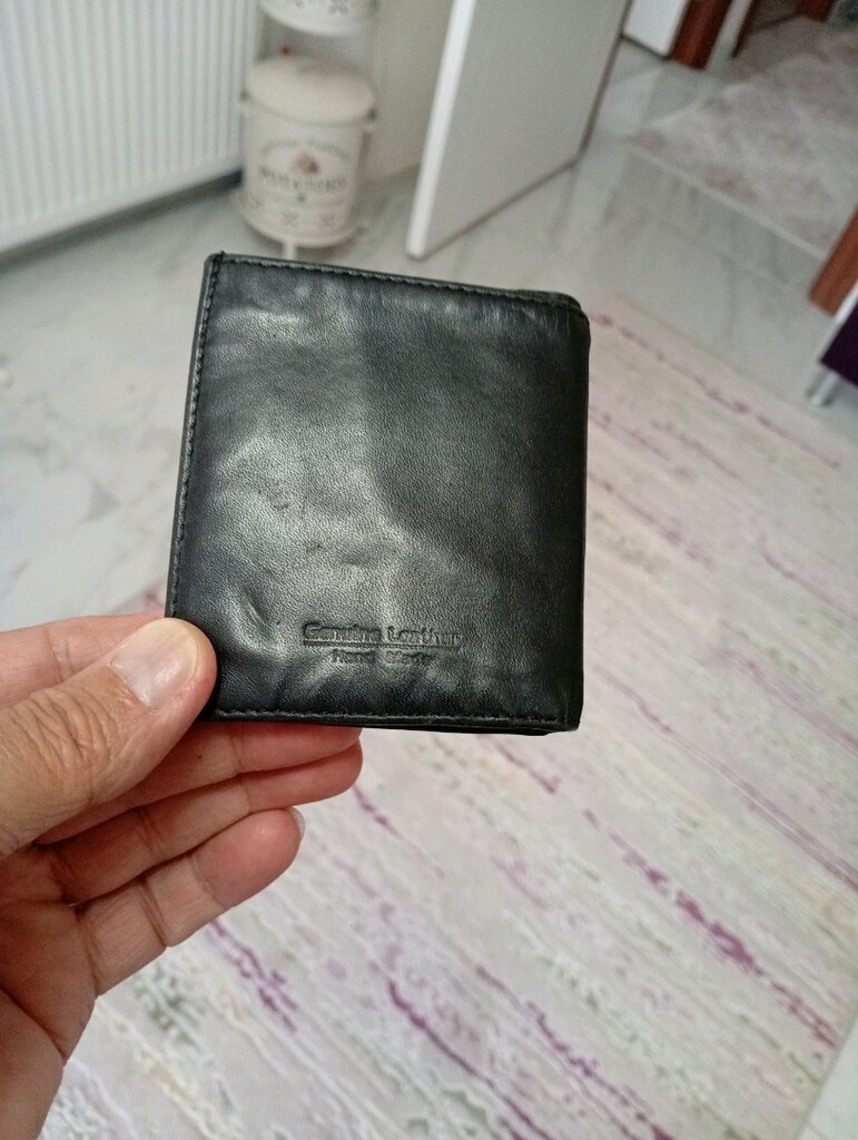 Genauine Leather YDS markalı, hakiki deri cüzdan. - 2