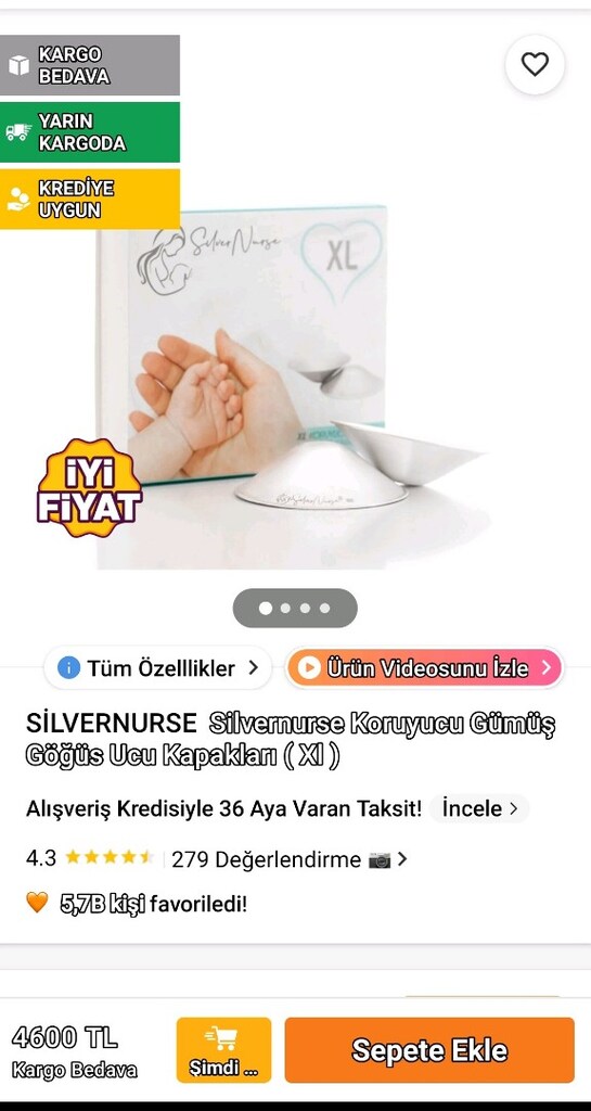 Silvernurse Koruyucu Gümüş Göğüs Ucu Kapakları - 4