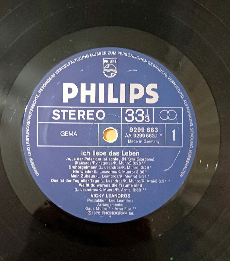 VİCKY LEANDROS İCH LİEBE DAS LEBEN DÖNEM LP PLAK - 2