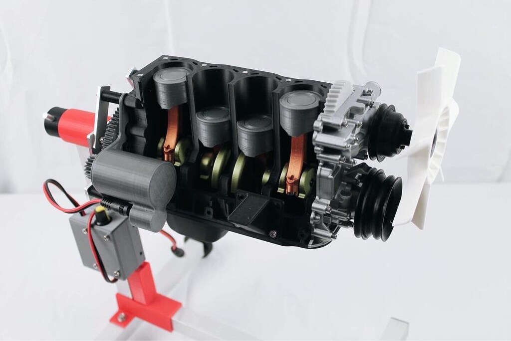 Diecast Motor Modeli 4 Pistonlu Hareketli - 10