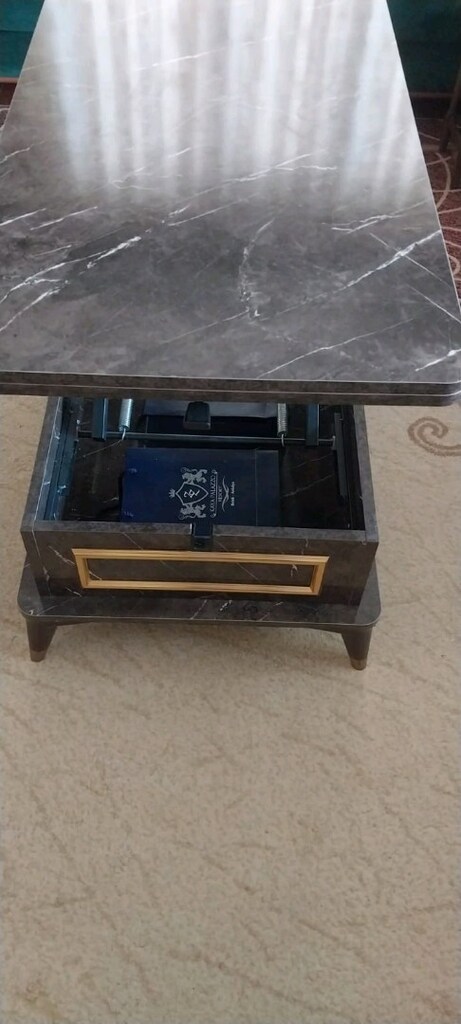 Mermer desenli sehpa - 6