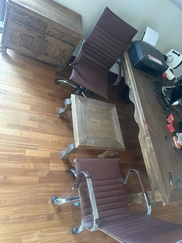 Gerçek Masif Ahşap - Ofis Mobilya Takımı - 2