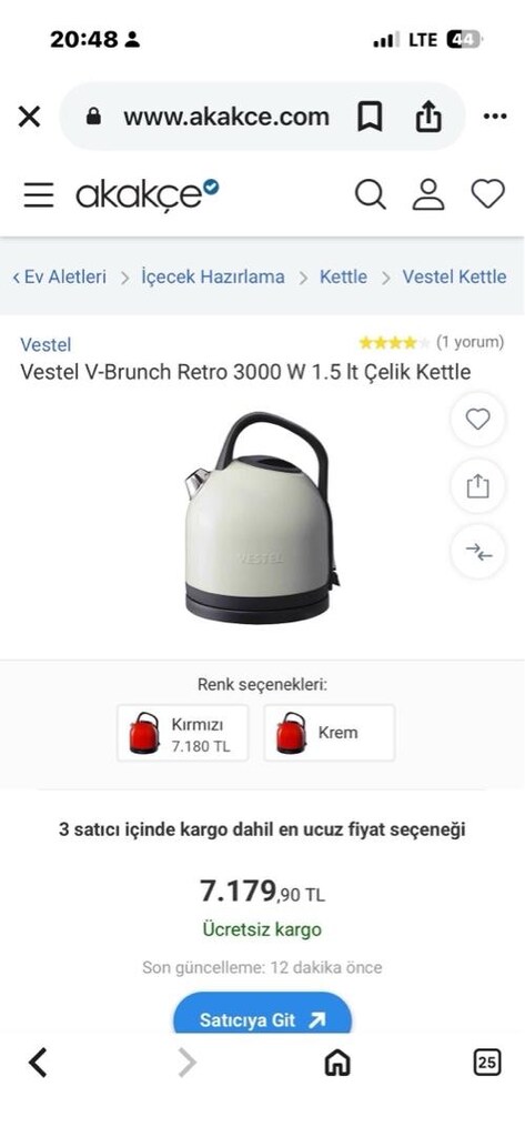 vestel retro kettle - 3