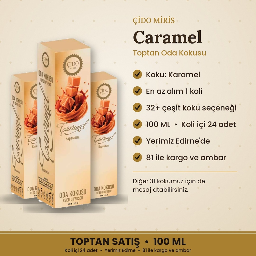 ÇİDO MİRİS 100ML KARAMEL ODA KOKUSU 32+ ÇEŞİT - 2