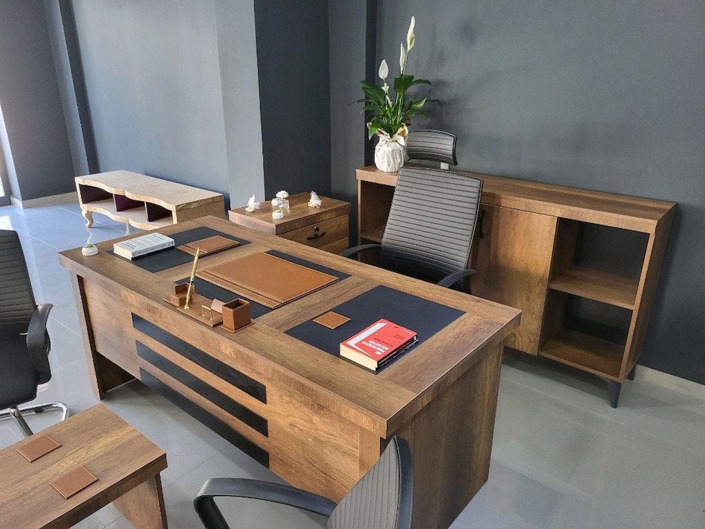 OFİS MOBİLYASI MAKAM ODASI BÜRO TAKIMI KOMPLE SET - 10