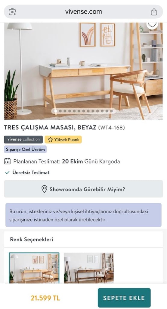 Tres Çalışma Masası - 3