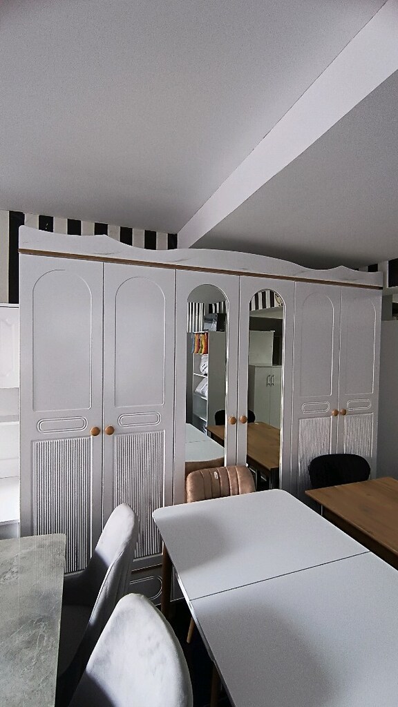 6 kapakli mdf gardolap - 2