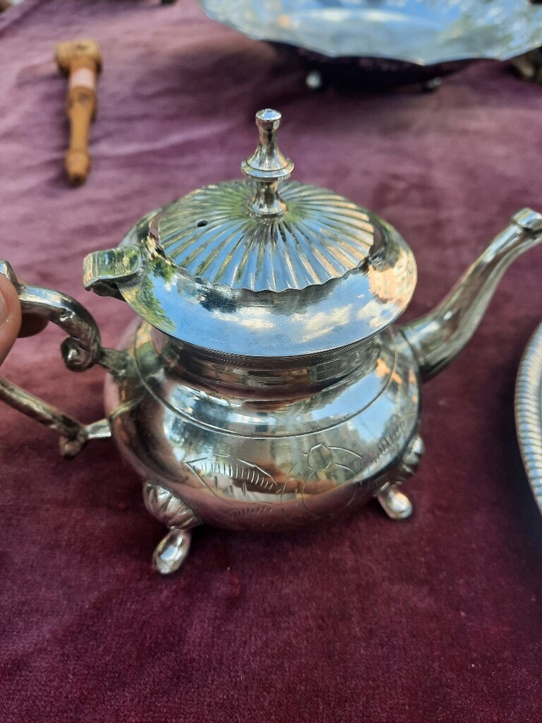 Alman Gümüşü dönem çay servisi seti - 2