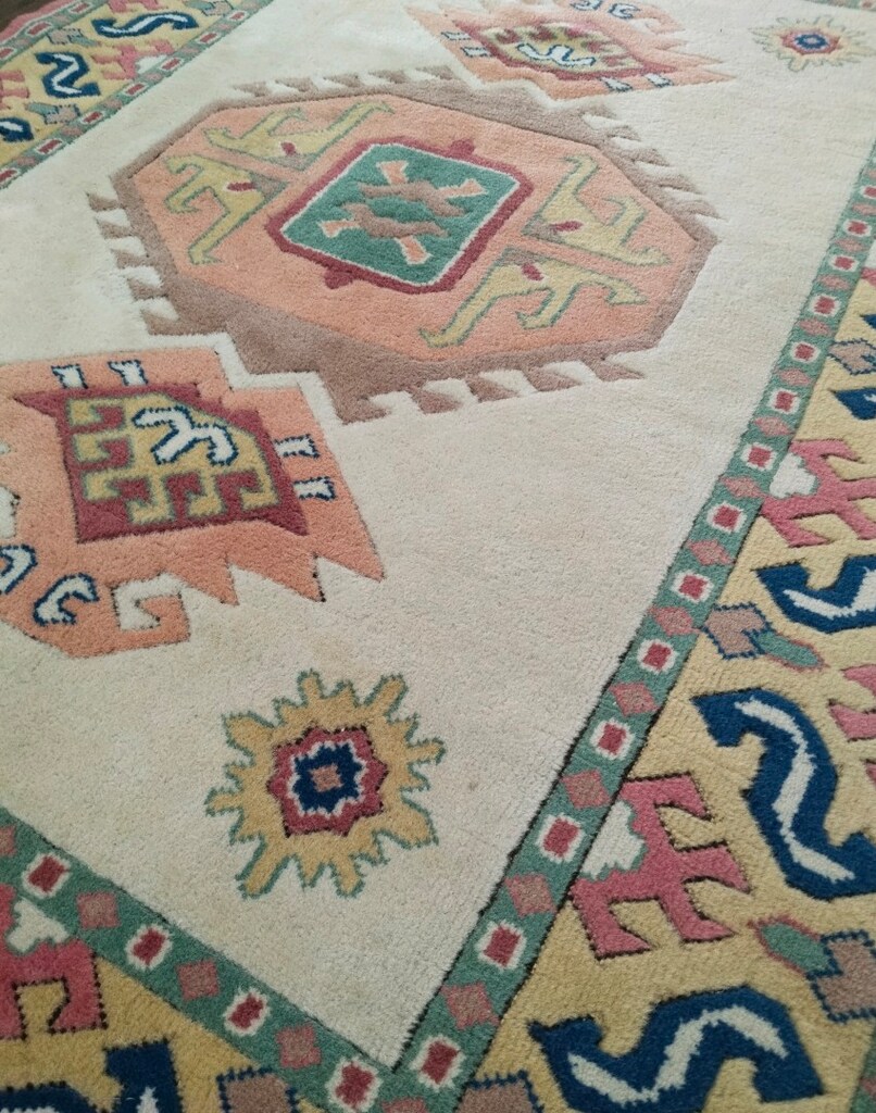 Kars el dokuma antika halı, kusursuz tertemiz, Ölçuler: 1,60x2,15 - 2